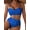 AA Navy Blue Floral, variant on Womens Swimsuits Floral Print Bikini Sets for Women Lace Up Front 2 Piece Swimsuit Ruched Ruffle Trim High Wasited Bathing Suit L