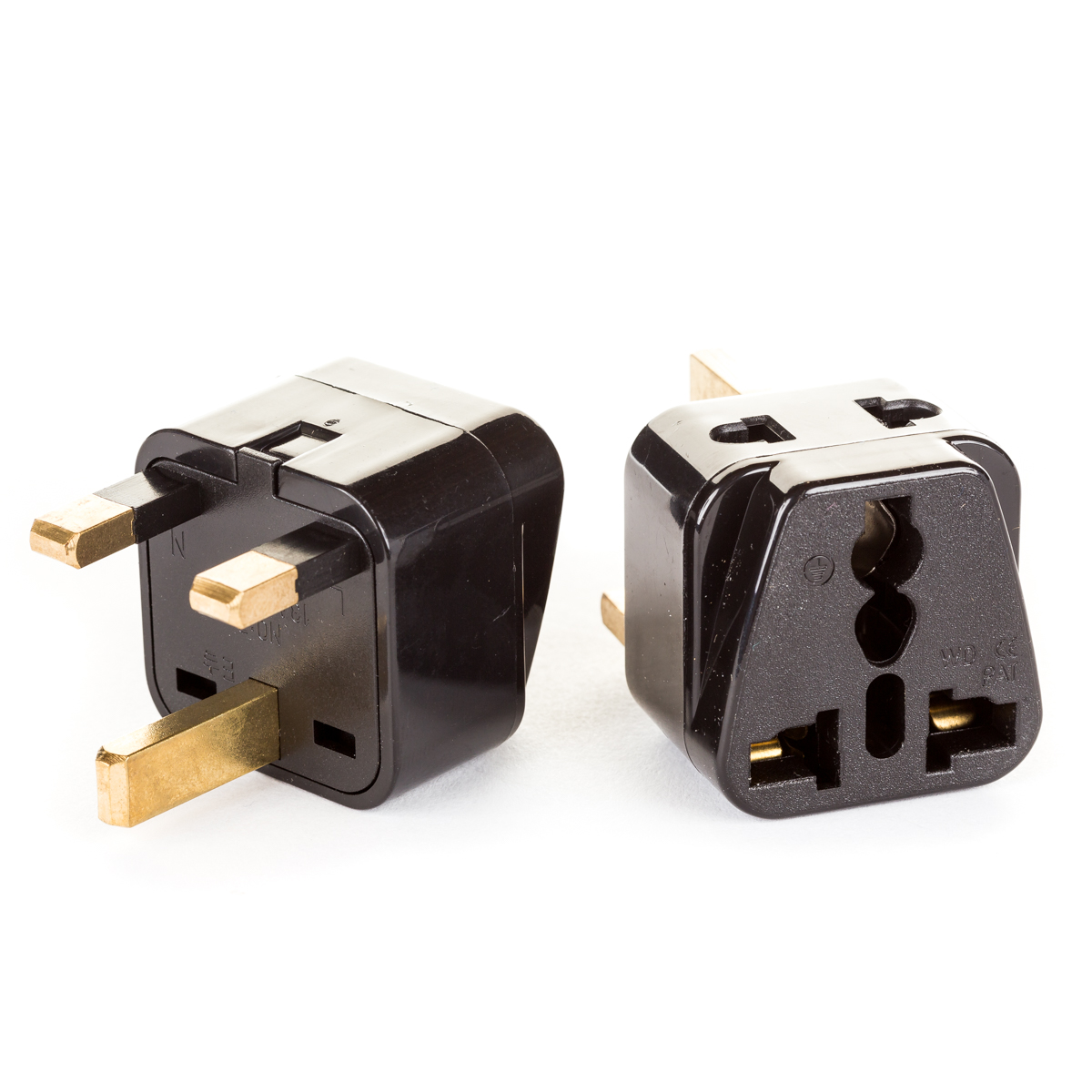 OREI 2 in 1 USA to UK/Hong Kong Adapter Plug (Type G) 2 Pack, Black