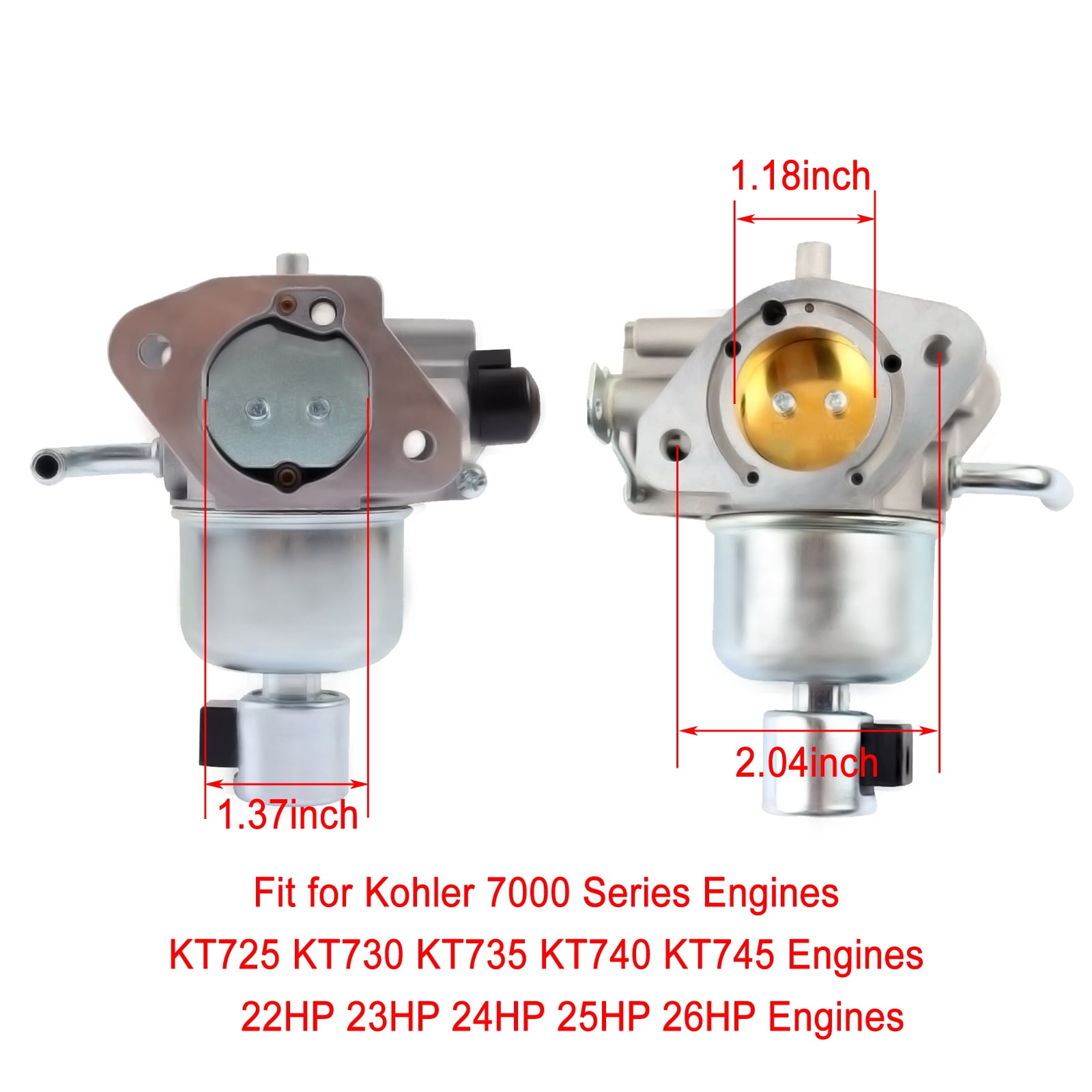 XINIU 7000 Series For Kohler KT725, KT730, KT735, KT740, KT745 Engines Alloy Steel Carburetor Kit Lawn Mower Parts