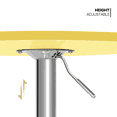 thumbnail image 4 of MoNiBloom Modern Round Bar Table, Height Adjustable Bar Table 27.5"-35.7", Pub Table with Top and Base for Living Room, Dining Room, Bistro, Yellow, 4 of 7