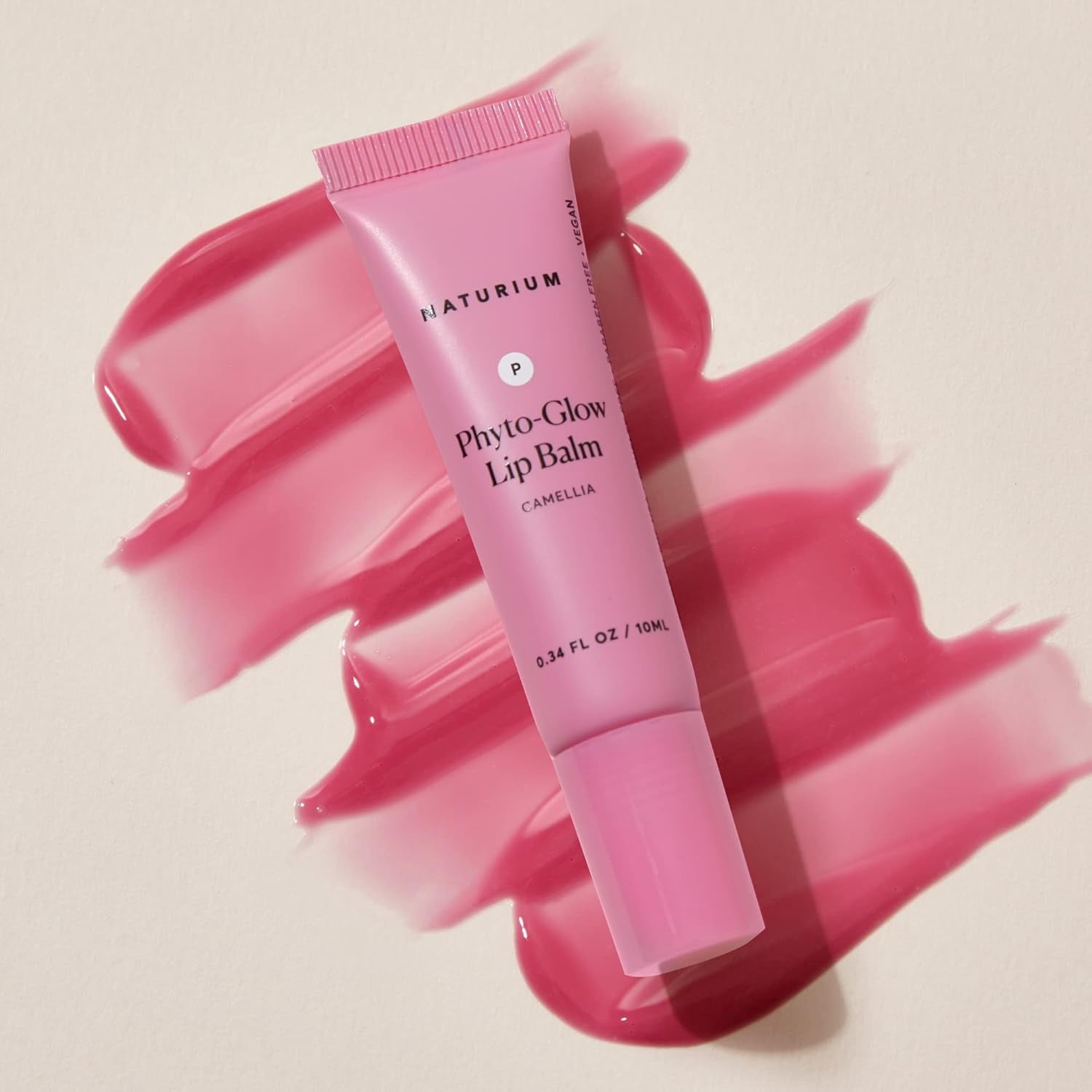 Naturium Phyto-Glow Lip Balm with Shea Butter & Squalane, Camellia, 0.34 fl oz