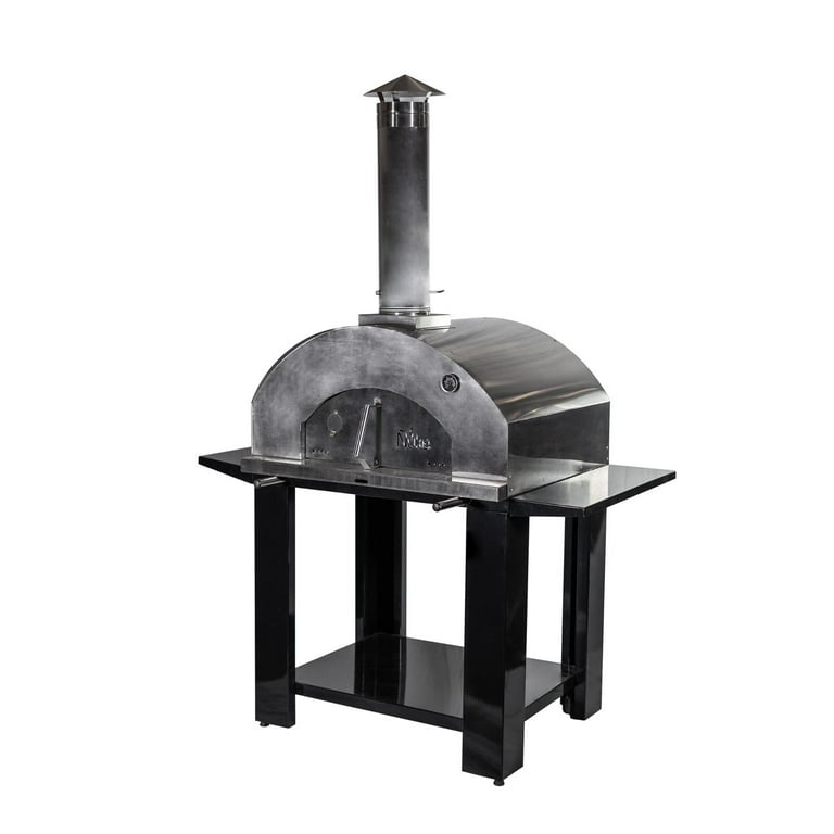 Nuke 31 Inch Outdoor Wood Fired Stainless Steel Freestanding Pizza