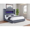 thumbnail image 2 of Tisdall Upholstered Cal King Flame Visualizer Bed Grey, 2 of 10