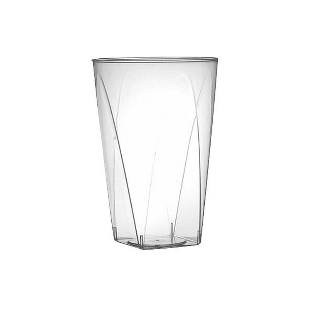 10oz. Clear Plastic Square Bottom Tumbler / Cup *Case of 60* Walmart
