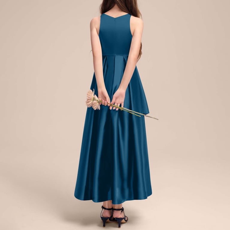 Prom Dresses for Teen Girls Size 4-14 Elegant Sleeveless High Waisted Crew Neck Solid Irregular Hem A-Line Graduation Party Maxi Dress Prom Dresses for Teen Girls Size 4-14 Elegant Sleeveless High Waisted Crew Neck Solid Irregular Hem A-Line Graduation Party Maxi Dress