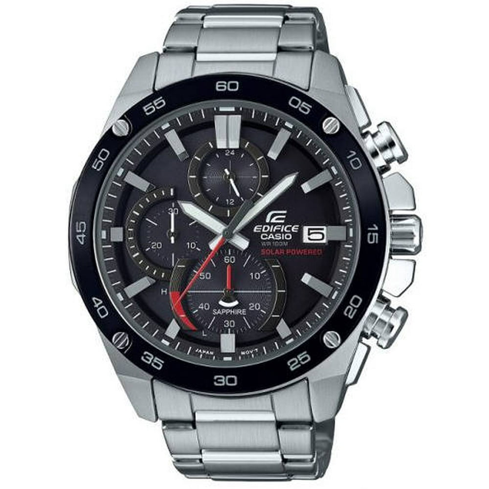 Casio - Men's Casio Edifice Solar Power Chronograph Watch EFSS500DB-1AV ...