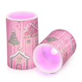 thumbnail image 7 of Yayeee Flameless Candles with Remote Flickering Battery Operated Multi Color Changing, Pink Gingerbread House, 7 of 7