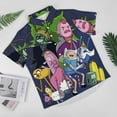 thumbnail image 4 of Adventure Time Casual Short Sleeve Shirt Lapel Collar Shirt Summer Beach Shirt XL, 4 of 8