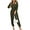 Army Green, variant on Women's Fall Jumpsuits Dressy Casual Pants Romper Spring Long Sleeve V Neck Belt Pockets One Piece Outfits