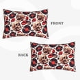 thumbnail image 2 of Zufioo record lips Skull Print Double-sided Plush Pillow Cover,Decorative Pillow Protector without Pillow Core, Suitable for Sofa, Bedroom, Car-20"x30", 2 of 6