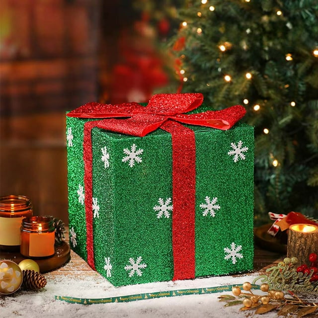 Christmas Tree Base Decorations, Gift Boxes, Sturdy Construction, Elegant Design, For Home, Seasonal Decor, Festive Accents, Holiday Ornament Displays HAODEJW | Pvc, Green