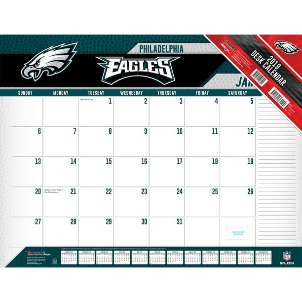 2019 22x17 Desk Calendar Philadelphia Eagles Walmart Com