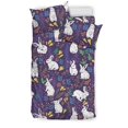 thumbnail image 1 of Juego de cama con estampado de hojas de conejo, 1 of 5