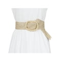 thumbnail image 4 of CINTURONES ANCHOS DE MUJER INSPIRE CHIC, CINTURONES TRAMADOS CON HEBILLA GRUESA, 22.83-37.01" BEIGE, 4 of 4
