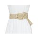 thumbnail image 4 of CINTURONES ANCHOS DE MUJER INSPIRE CHIC, CINTURONES TRAMADOS CON HEBILLA GRUESA, 22.83-37.01" BEIGE, 4 of 4