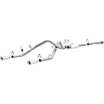 Magnaflow 14 Chevy Silverado V8 5.3L CC/EC Cab Dual Split Rear Exit Stainless Cat Back Perf Exhaust Fits select: 2014-2018 CHEVROLET SILVERADO, 2014-2018 GMC SIERRA