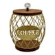 thumbnail image 3 of Soporte para cápsulas de café, accesorio de barra de café con base de madera, taza de almacenamiento de alambre negro Oro, 3 of 9