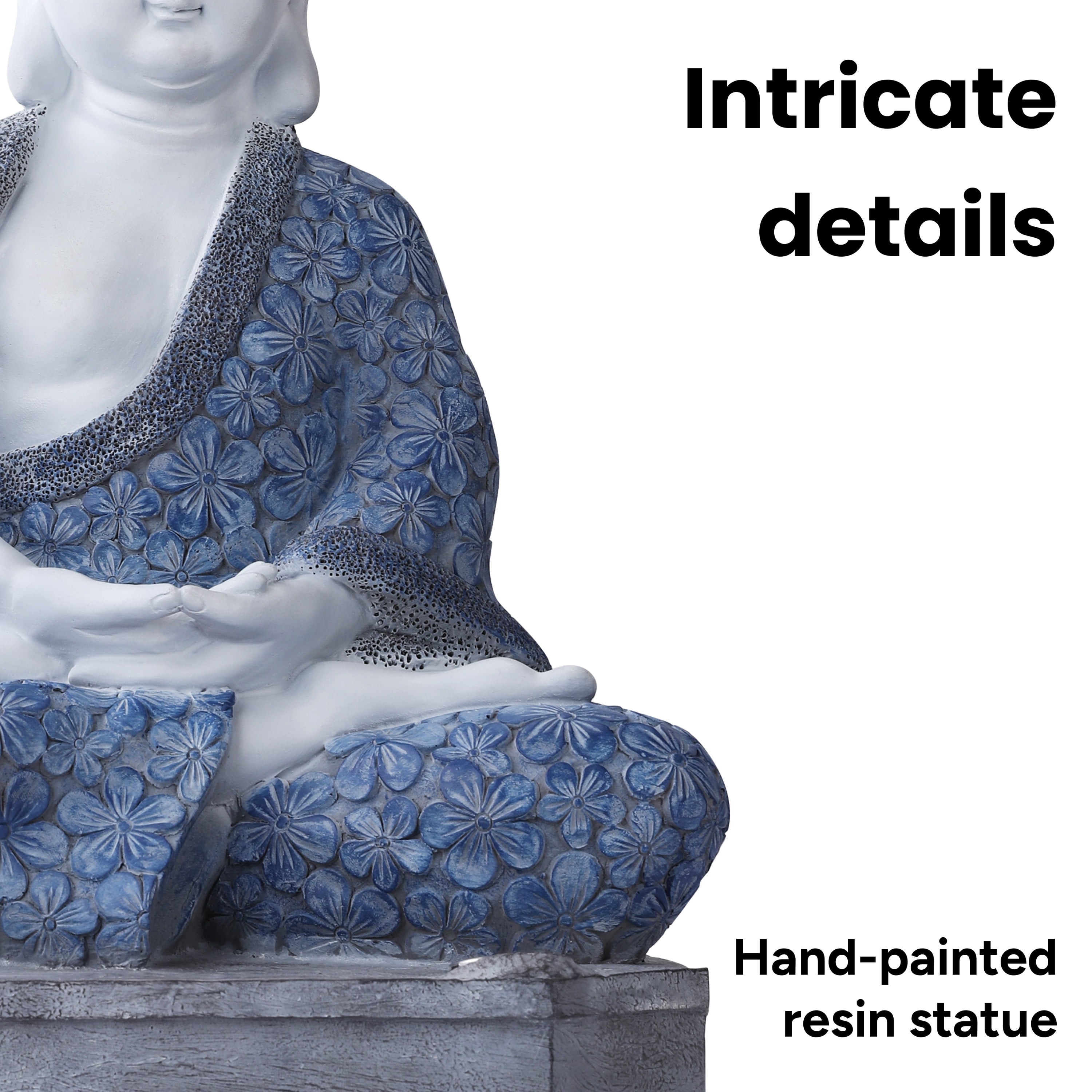 TECHKO 15" Buddha Garden Statue