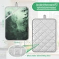 thumbnail image 6 of Yayeee Pot Holders Kitchen Heat Resistant with Pocket 7"x9.8" Cotton Oven Cooking Hot Pads, Green Forest, 6 of 7