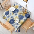 thumbnail image 2 of Pioneer Flower Floral Print Pattern Square Tablecloth,Waterproof Square Table Cover,Wipeable Spillproof Washable Table Cover for Home Kitchen Party Decor 60"x60"(152x152cm), 2 of 6