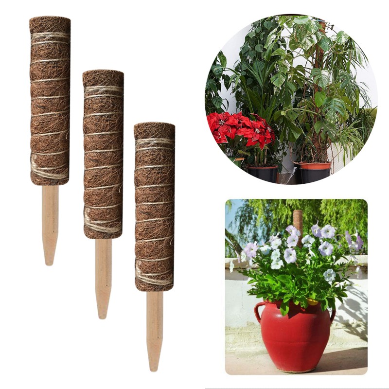 Safe Plant Support Extension Coir Moss Stick for Climbing Indoor Plants Garden Coir Totem Pole