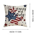 thumbnail image 4 of Let Freedom Ring Stars Fireworks Red White Flower Throw Pillow Covers, 18 x 18 Inch 4th of July Patriotic Independence Memorial Day USA Flag Cushion Case for Sofa Couch Set of 4, 4 of 7