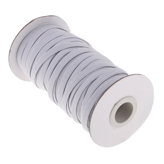yuksok 1 Rouleau Cordon Extensible Bande Élastique Plate pour Couture Vêtements Pantalons Blanc