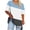 Light Blue, variant on Staron Summer T-Shirts for Women Oversized V-Neck Short Sleeve Casual Loose Plus Size Basic Tee Shirt, Light Blue 4XL