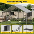thumbnail image 2 of Haverchair Catio Outdoor Cat Enclosure, 94.5" Extra Large Walk-in Cat House for Multiple Cats with Waterproof Cover, 2 Resting Boxes, 2 Bridges, 6 Jumping Platforms, Galvanized Steel Chicken Run Coop, 2 of 8