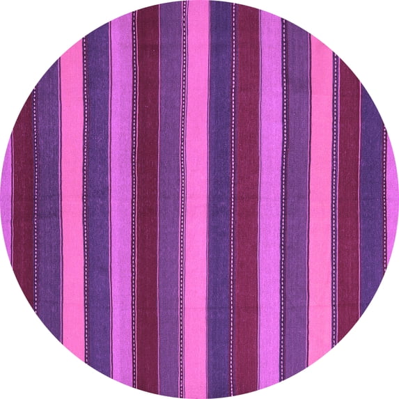 Ahgly Company Indoor Round Southwestern Purple Country Area Rugs, 8' Round