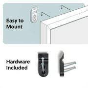 U Brands 35 x 23 in. Magnetic Dry Erase Whiteboard, Silver Metal Frame, Includes 2 Magnets, Marker, Tray