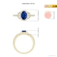 thumbnail image 4 of Angara Natural 0.85 Ct. Blue Sapphire with Diamond Classic Ring in 14K Yellow Gold for Women (Ring Size: 3.5), 4 of 9