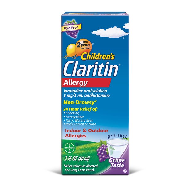 Children's Claritin 24 Hour NonDrowsy, Grape Allergy Syrup, 2 fl oz