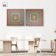 thumbnail image 3 of Art Remedy Contemporary Art Canvas, 40" x 40", Black Frame, Squares Target Set, 3 of 5