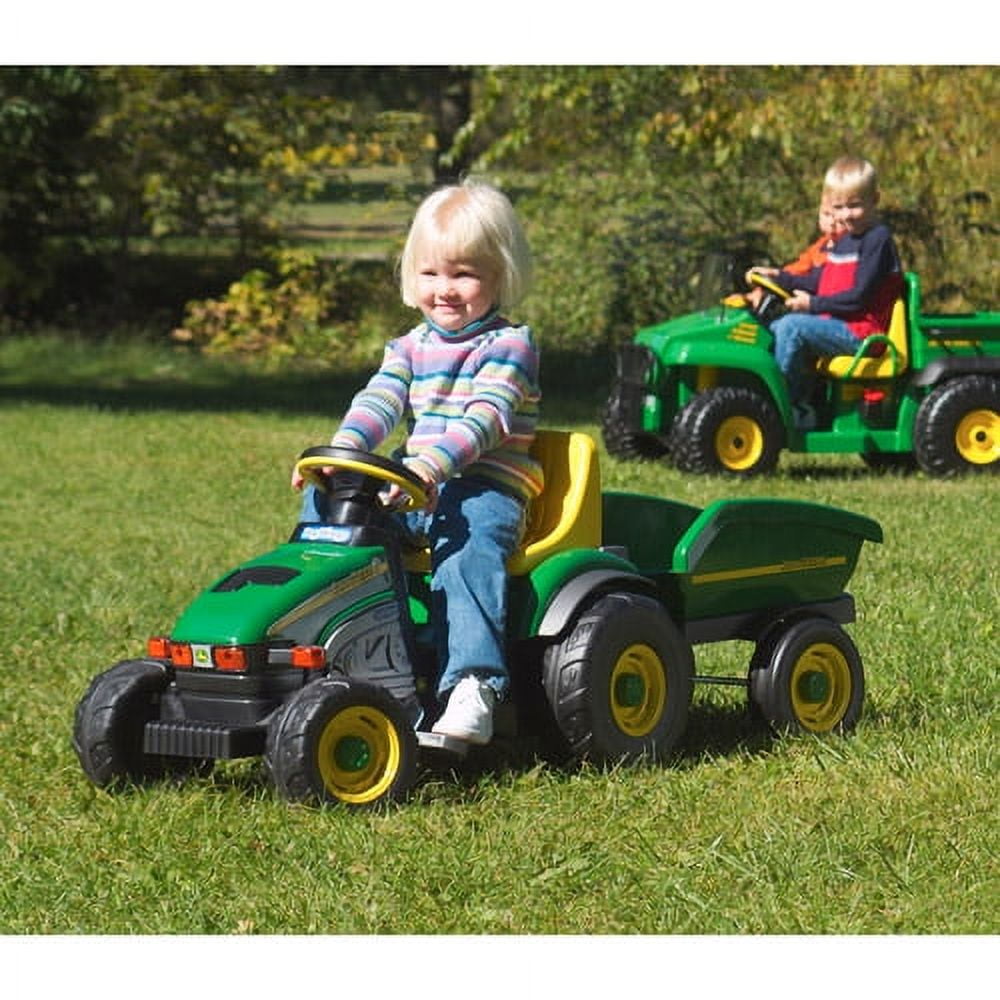 Peg Perego John Deere Farm Tractor and Trailer Pedal Ride On Walmart