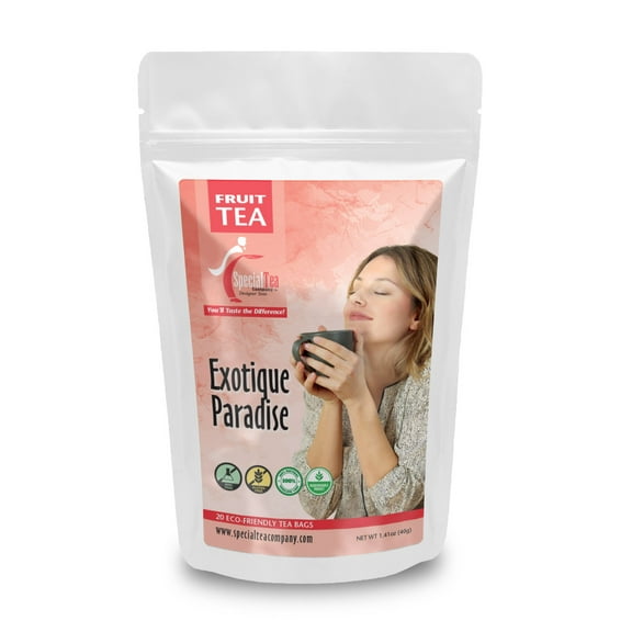 Special Tea Exotique Paradise Fruit Blend Tea, 20 Tea Bags