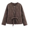 thumbnail image 2 of Wowcloth Womens Cotton Jacket, Solid Color Long Sleeve Zipper Coat, Casual Fall Winter Outerwear for Daily Wear, 2 of 9