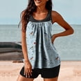 thumbnail image 5 of Women's Tankini Swimsuit Scoop Neck Plus Size Striped Loose Top with Boyshorts Loose Fit High Waisted Lightweight Beach Swimwear, 5 of 5
