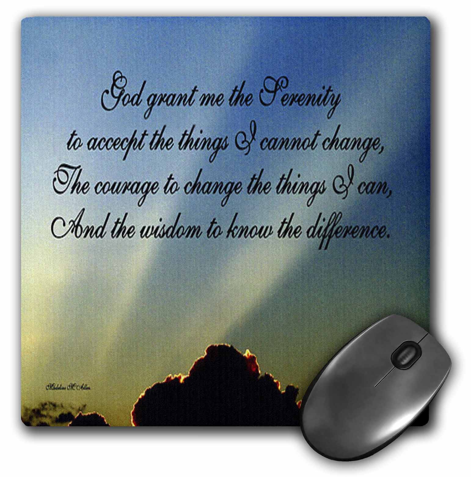 3dRose The Serenity Prayer, Mouse Pad, 8 by 8 inches