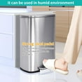 thumbnail image 2 of Dkelincs 13 Gallon Kitchen Trash Can with Lid Step Garbage Bin Stainless Steel Waste Bin for Home Office, Silver, 2 of 7