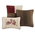 thumbnail image 4 of Madison Park Jackson Blocks 7-piece Microsuede Comforter Set in Red/Brown, 4 of 5