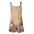 thumbnail image 4 of Samickarr Jumpsuits For Women Summmer Dressy Wedding Womens Summer Print Casual Sleeveless Suspender Short Jumpsuit, 4 of 5