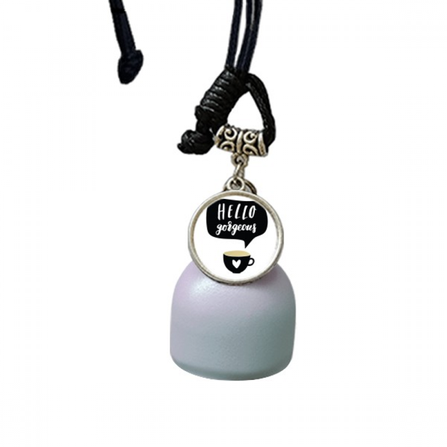 Hello Quote Handwrite Wind Chimes Bell Car Pendant