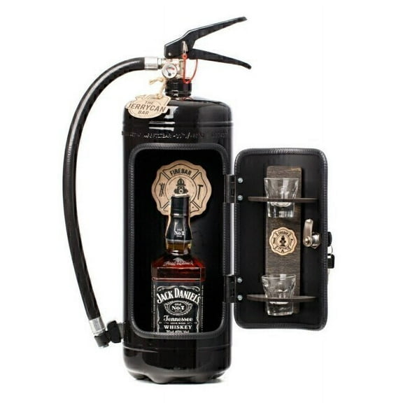 Black Novelty Fire Extinguisher Mini Bar