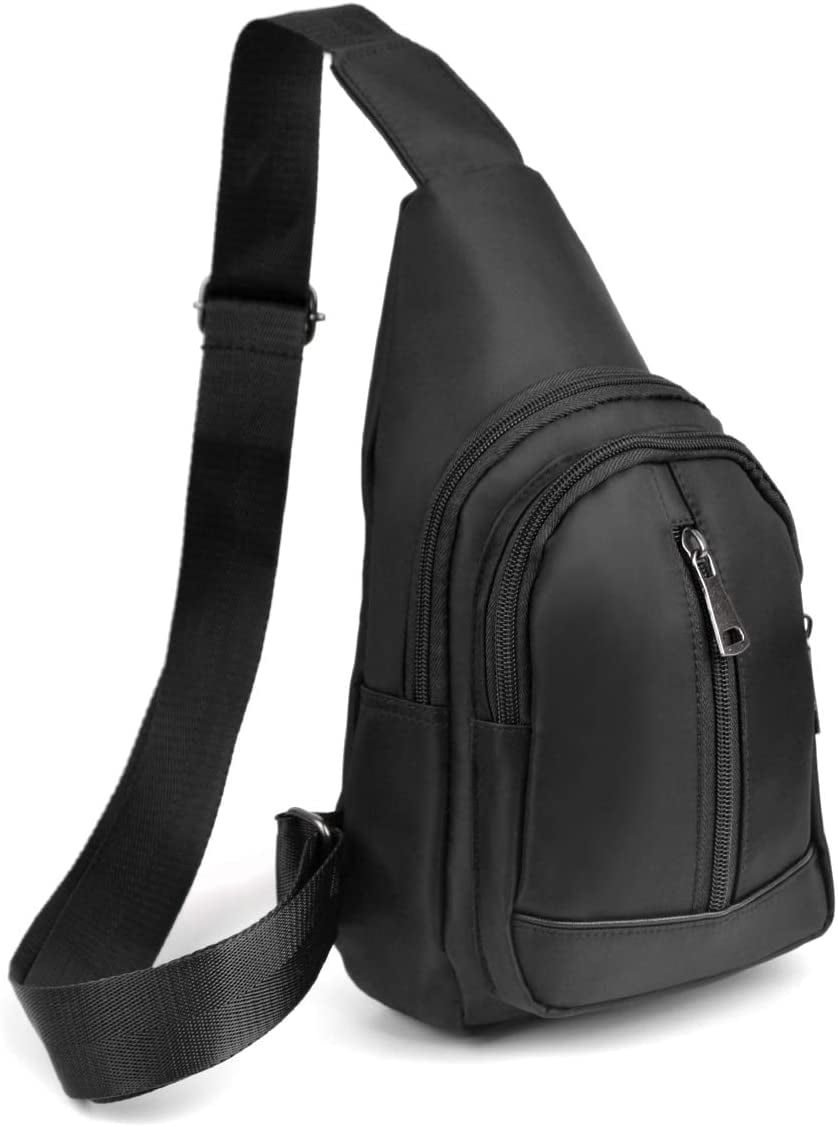 Borke Crossbody Nylon Sling Bag Backpack with Adjustable Strap