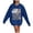 Blue, variant on Boho Flower Sweatshirt Unisex Sweater Women Floral Minimalist Sweater Flower Print Sweatshirt Woman Oversized Flower Shirt Casual
