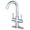Polished Chrome, variant on Kingston Brass LS8458DL Concord Two-Handle 1-Hole Bathroom Faucet with Deck Plate and Push Pop-Up Drain in Brushed Nickel