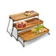 thumbnail image 1 of Mesa de postres Manspider de madera de acacia con soporte para magdalenas de 3 niveles, 1 of 9