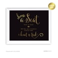 thumbnail image 1 of Choose a Seat, Not a Side, We're all Family Once the Knot is Tied Black and Metallic Gold Wedding Signs, 1 of 1