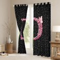 thumbnail image 3 of jejeloiu Leopard Monogrammed D Curtains Pack of 2 (42x84 Each),Chic Cheetah Print Curtains Blackout For Men Women, 3 of 6